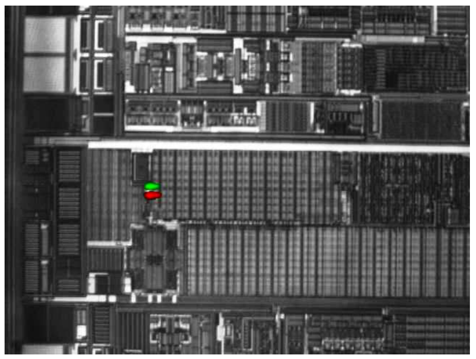 晶背研磨后, OBIRCH分析影像 晶背研磨后, OBIRCH分析影像